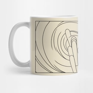 Grey Blue and Black Pink Circle Mug